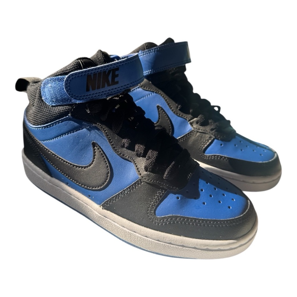 Nike Kids Black and Blue High-Top Sneakers